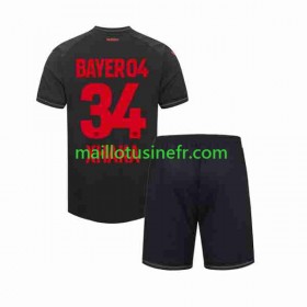 Maillot de Foot Bayer 04 Leverkusen Granit Xhaka 34 Domicile 2023-24 - Enfant